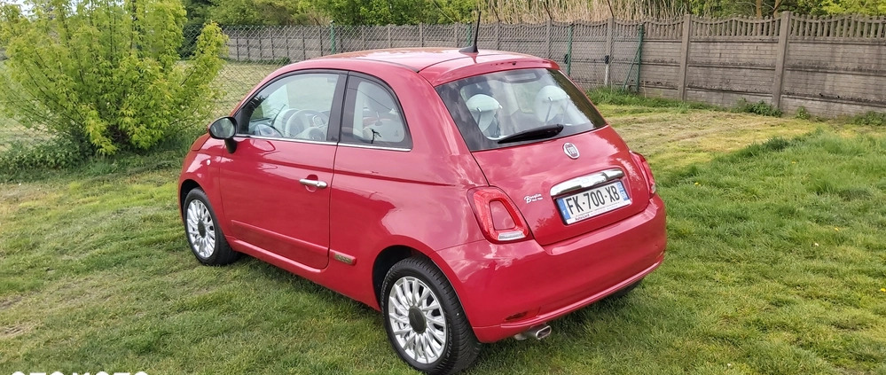 Fiat 500 cena 36900 przebieg: 58236, rok produkcji 2019 z Częstochowa małe 46